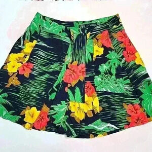 ZARA Tropical High-Rise Shorts